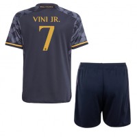 Billiga Real Madrid Vinicius Junior #7 Barnkläder Borta fotbollskläder till baby 2023-24 Kortärmad (+ Korta byxor)